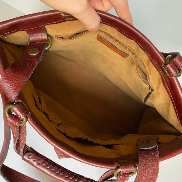 Patricia Nash 'Trento' Satchel Leather Bag Purse - Picture 5 of 12